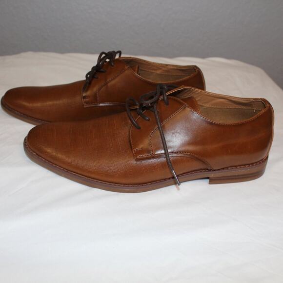 Parker & Sky Men's Brown Faux Leather Lace Up Oxfords Sz 11M - Picture 7 of 11